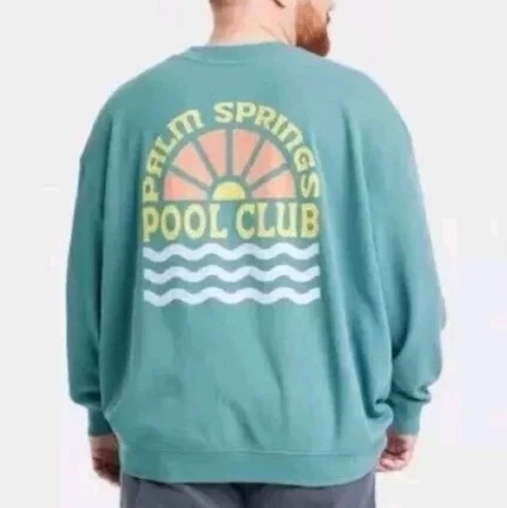 Goodfellow & Co Teal Crewneck Sweatshirt Color Greenblue